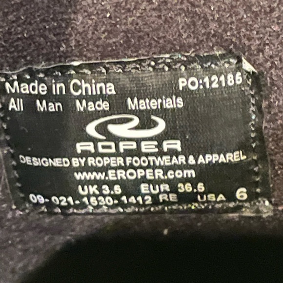 Roper mid height rugged tread boots red size 6 - Picture 4 of 10